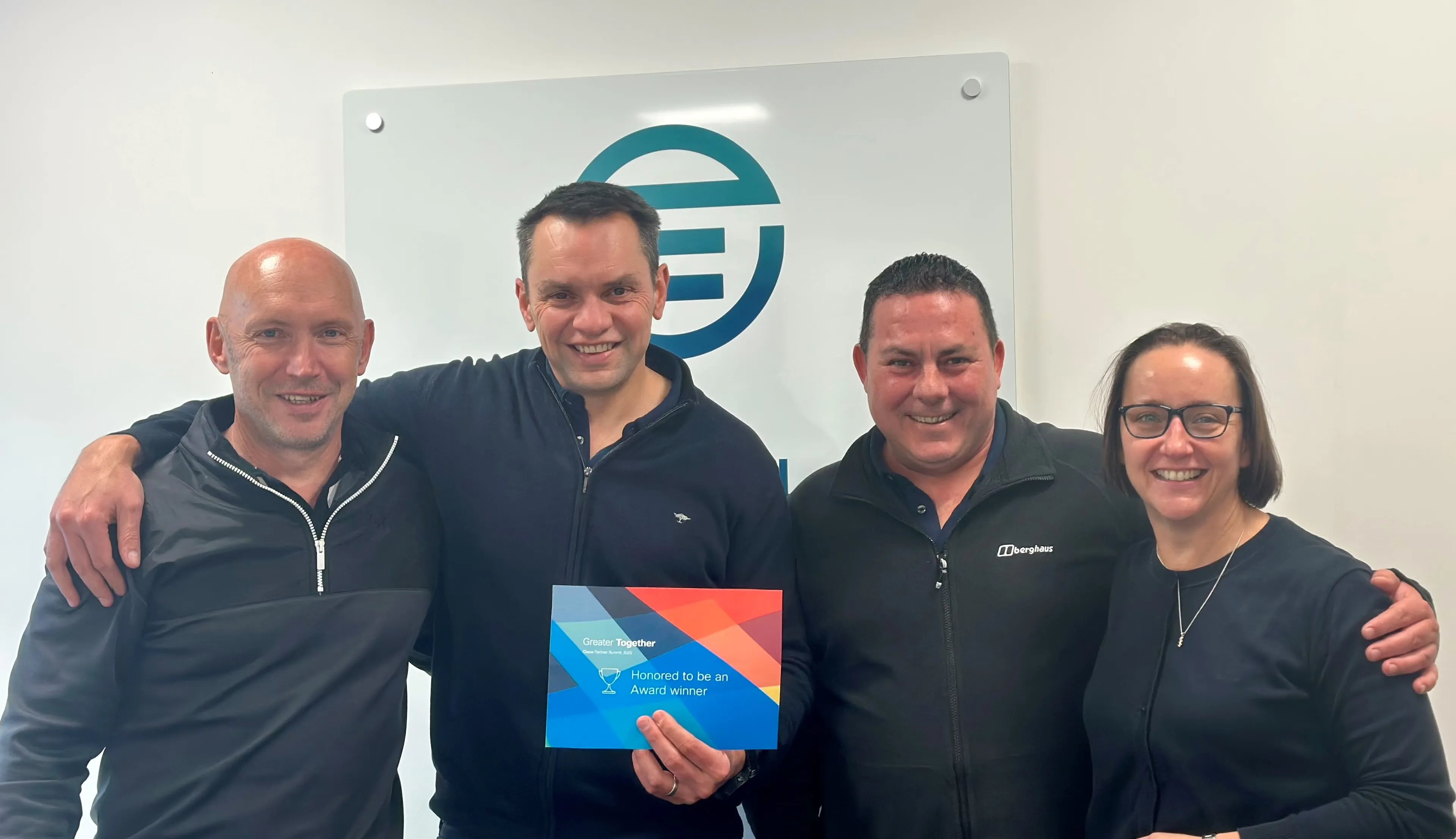 The Enable team receiving the Cisco Mass Scale Infrastructure Partner of the Year 2023 award